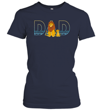 Load image into Gallery viewer, Disney The Lion King Simba and Mufasa Dad Women Cotton T-Shirt