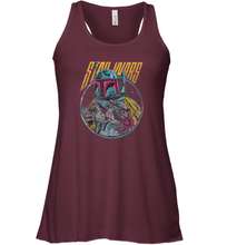 Load image into Gallery viewer, Star Wars Boba Fett Neon Blaster Vintage Graphic Women Racerback Tank