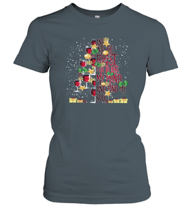 And Into The Forest I Go To Lose My I Christmas Wine Tree Women Cotton T-Shirt