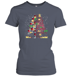 And Into The Forest I Go To Lose My I Christmas Wine Tree Women Cotton T-Shirt