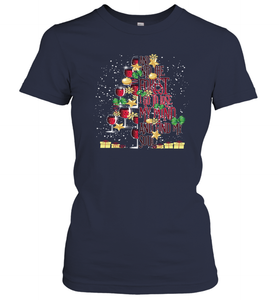 And Into The Forest I Go To Lose My I Christmas Wine Tree Women Cotton T-Shirt